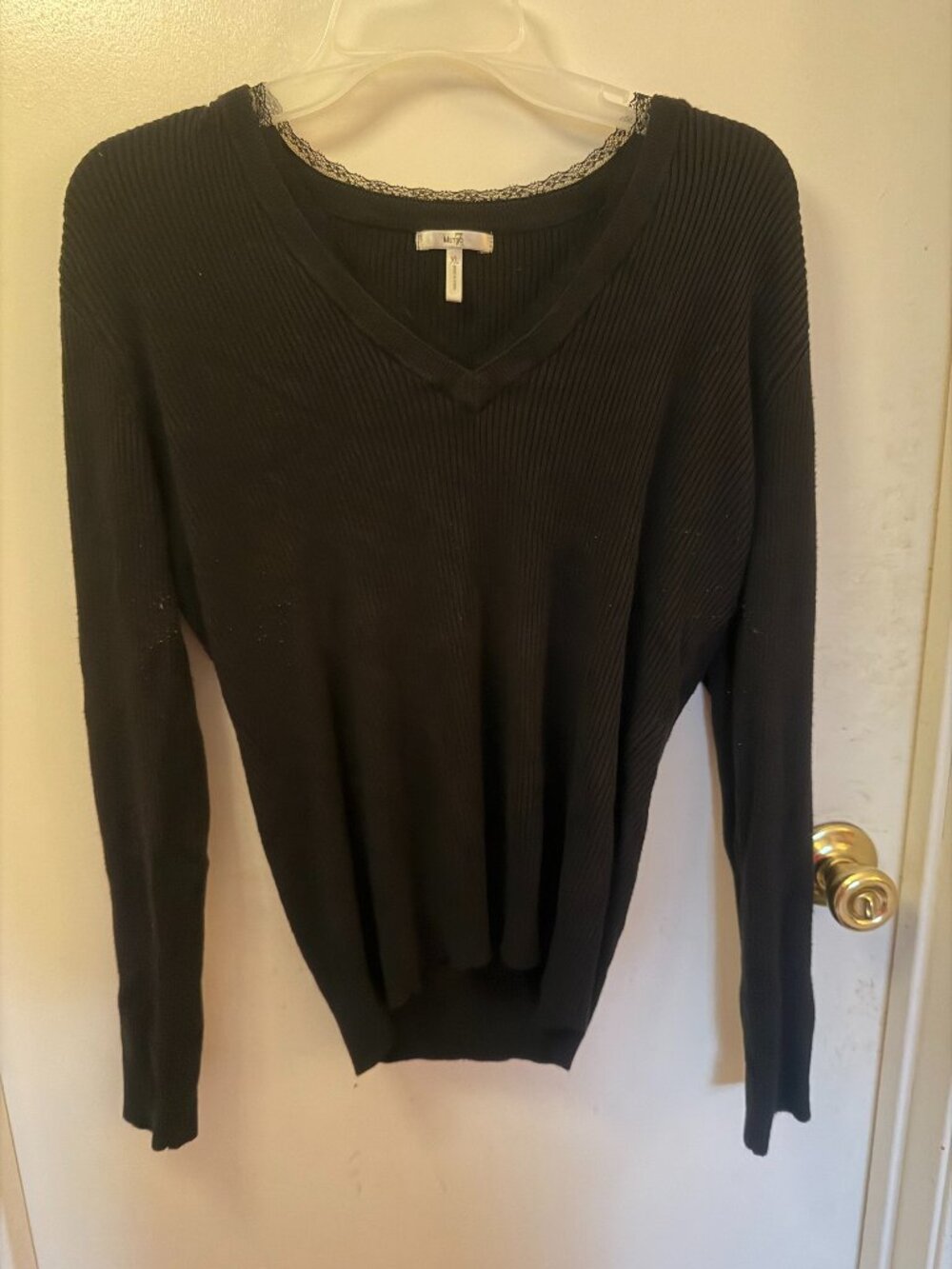 Metro 7 Black Knit Sweater W XL